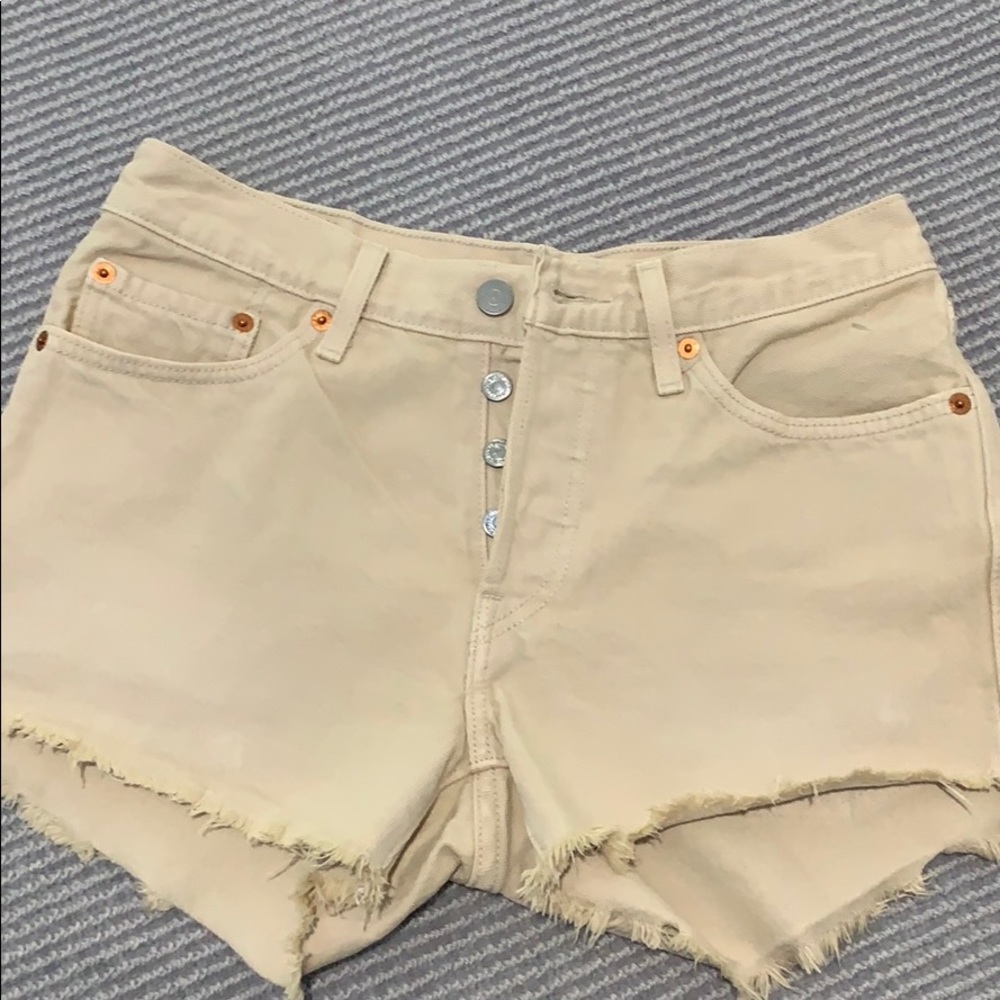 Levi's Tan Jean Shorts
